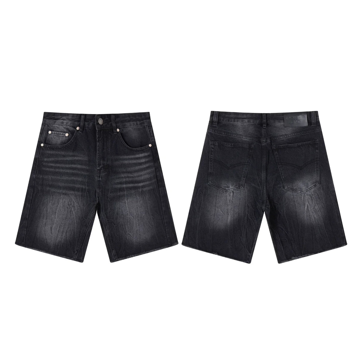 GALLERY DEPT WASHED BLACK DENIM JORT SHORTS
