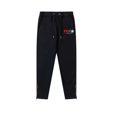 Trapstar autumn and winter casual sports suit hooded sweatshirt pants pullover simple letter drawstring top pants (13)