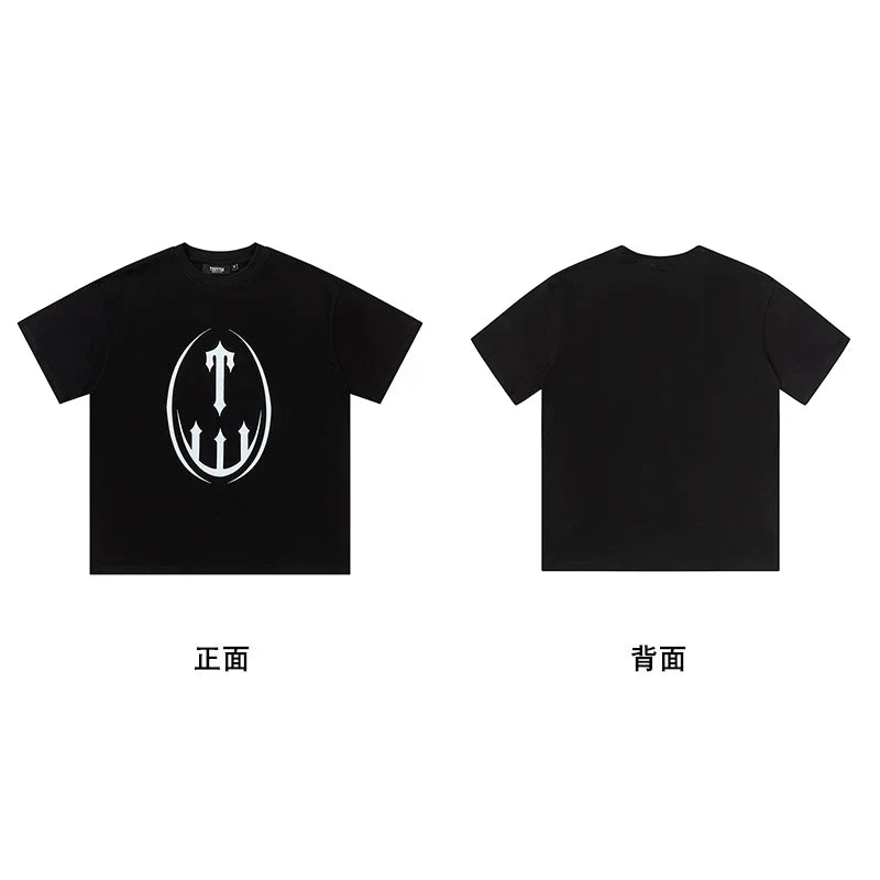 Trapstar short-sleeved T-shirt summer 2025 new letter print men and women casual loose round neck European and American trendy ins (22)