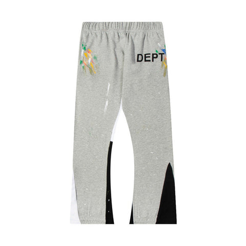 Gallery Dept  Grey Color Splash Spliced Flare Sweatpants
