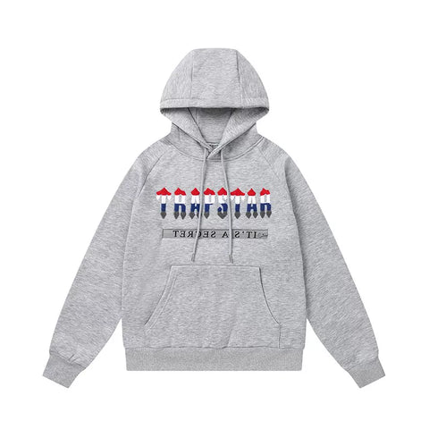 Trapstar autumn and winter casual sports suit hooded sweatshirt pants pullover simple letter drawstring top pants (50)