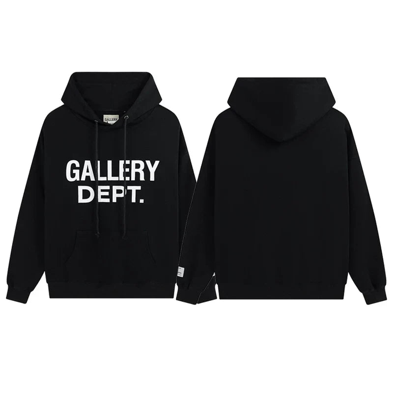 GALLERY DEPT FRONT LOGO HOODIE BLACK
