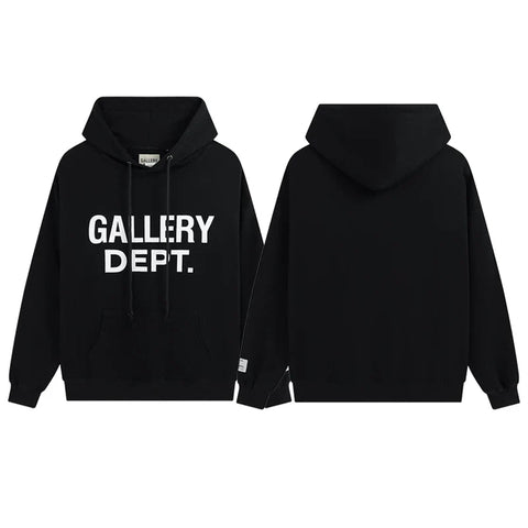 GALLERY DEPT FRONT LOGO HOODIE BLACK