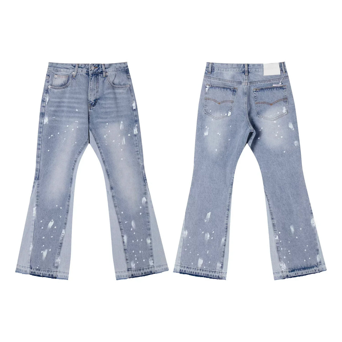Gallery Dept Light‑Wash Paint‑Speck Flare Jeans