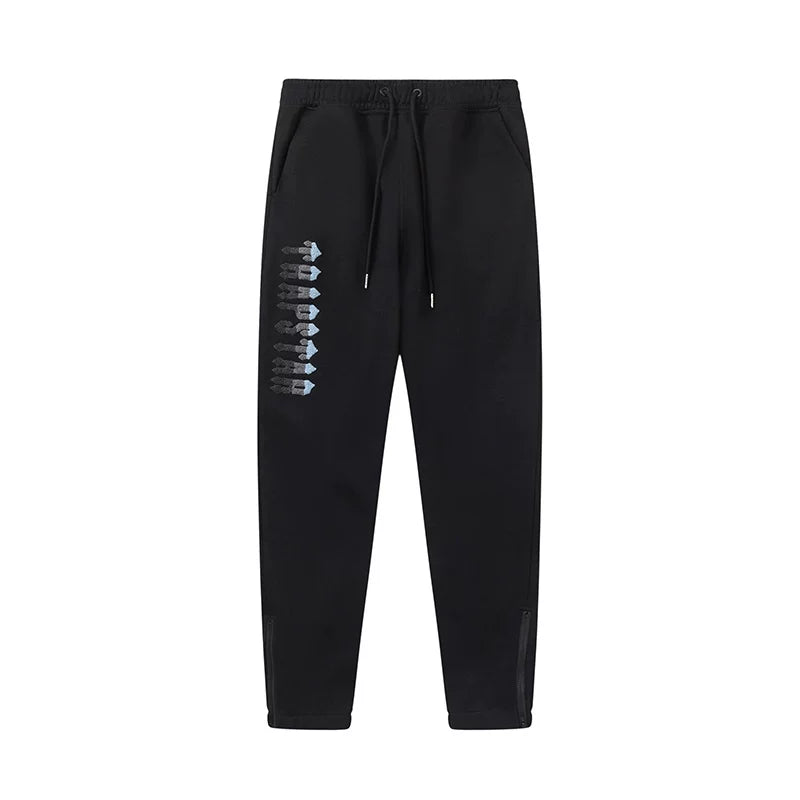 Trapstar autumn and winter casual sports suit hooded sweatshirt pants pullover simple letter drawstring top pants (52)