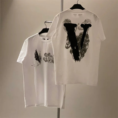 Vlone Dove & Marble "V" Graphic T-Shirt - White