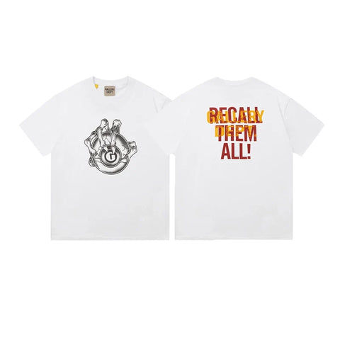 GALLERY DEPT SKELETON 8‑BALL RECALL THEM ALL WHITE TEE