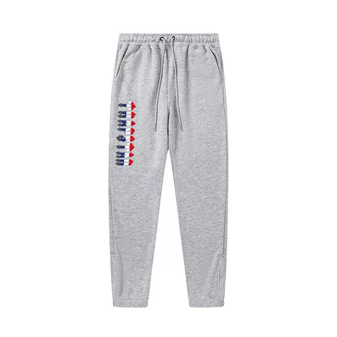 Trapstar autumn and winter casual sports suit hooded sweatshirt pants pullover simple letter drawstring top pants (50)
