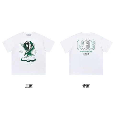Trapstar short-sleeved T-shirt summer 2025 new letter print men and women casual loose round neck European and American trendy ins (23)