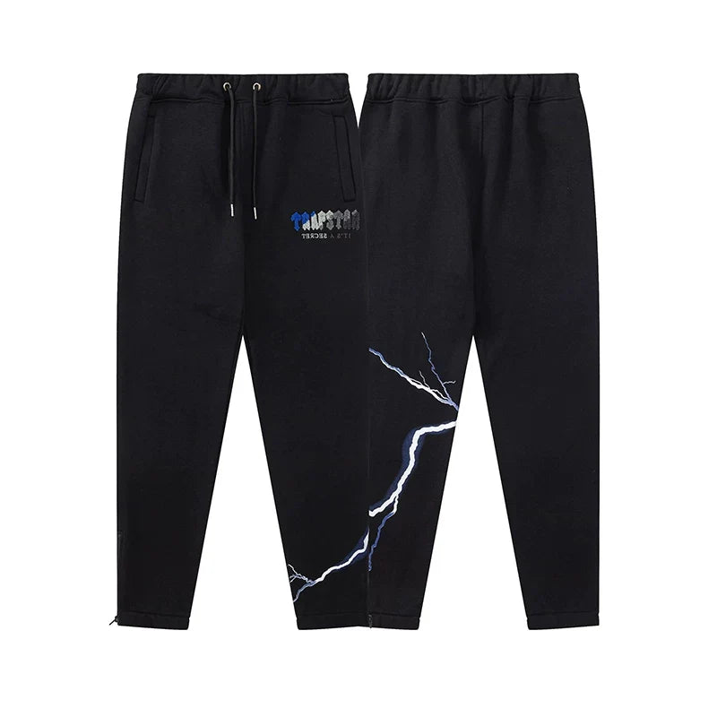 Trapstar niche trendy brand sweatshirt trousers sports leisure suit men and women couple autumn and winter plus velvet letter embroidery (53)