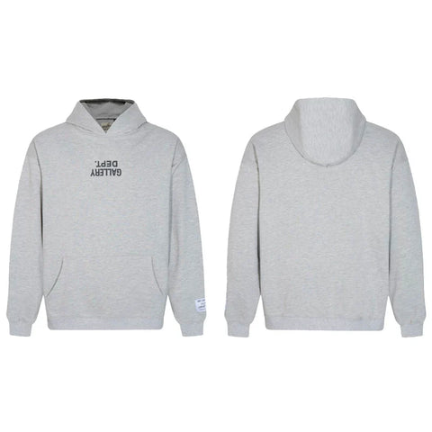 GALLERY DEPT REVERSED LOGO HOODIE HEATHER GREY