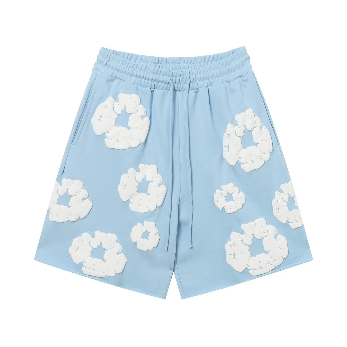 Denim Tears Cotton Wreath Light Blue Unisex Sweat Shorts