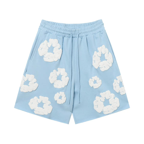Denim Tears Cotton Wreath Light Blue Unisex Sweat Shorts