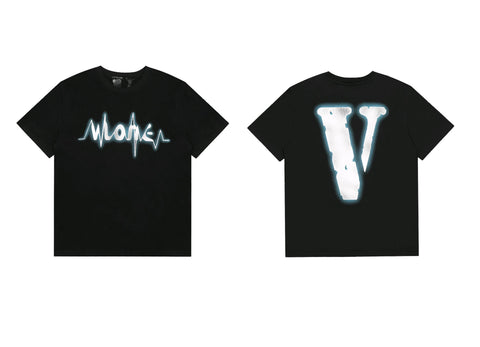 Vlone Pulse Wave Graphic T-Shirt - Black