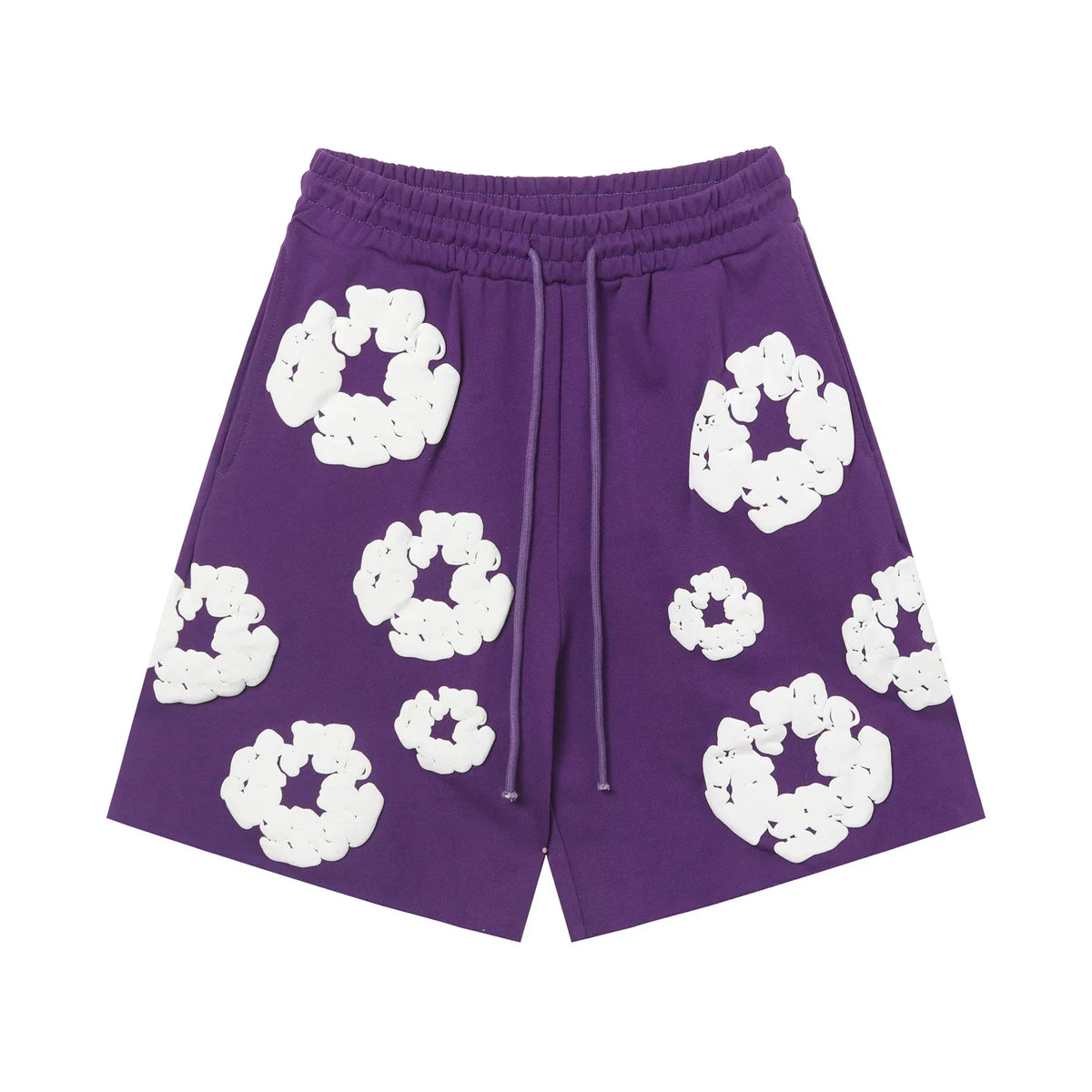 Denim Tears Cotton Wreath Purple Unisex Sweat Shorts