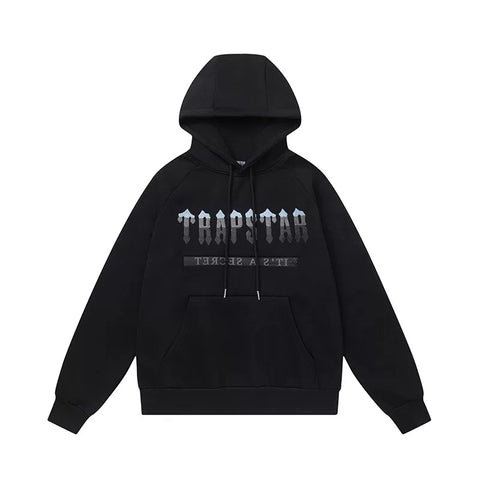 Trapstar autumn and winter casual sports suit hooded sweatshirt pants pullover simple letter drawstring top pants (52)
