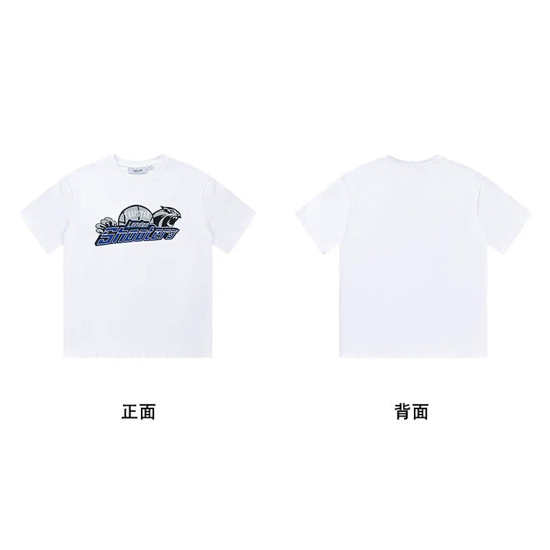 Trapstar short-sleeved T-shirt summer 2025 new letter print men and women casual loose round neck European and American trendy ins (13)