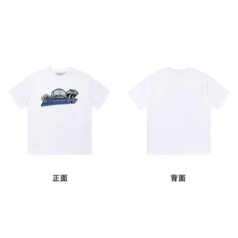 Trapstar short-sleeved T-shirt summer 2025 new letter print men and women casual loose round neck European and American trendy ins (13)