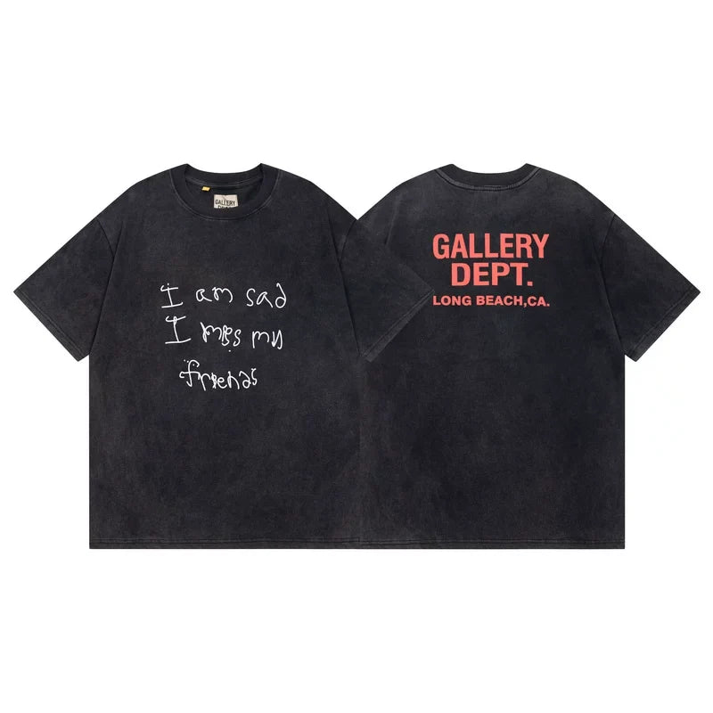 Gallery Dept I Am Sad I Miss My Friends Long Beach CA Vintage Washed Tee
