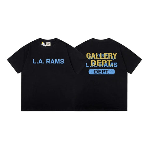 Gallery Dept L.A. Rams Black Short Sleeve Tee