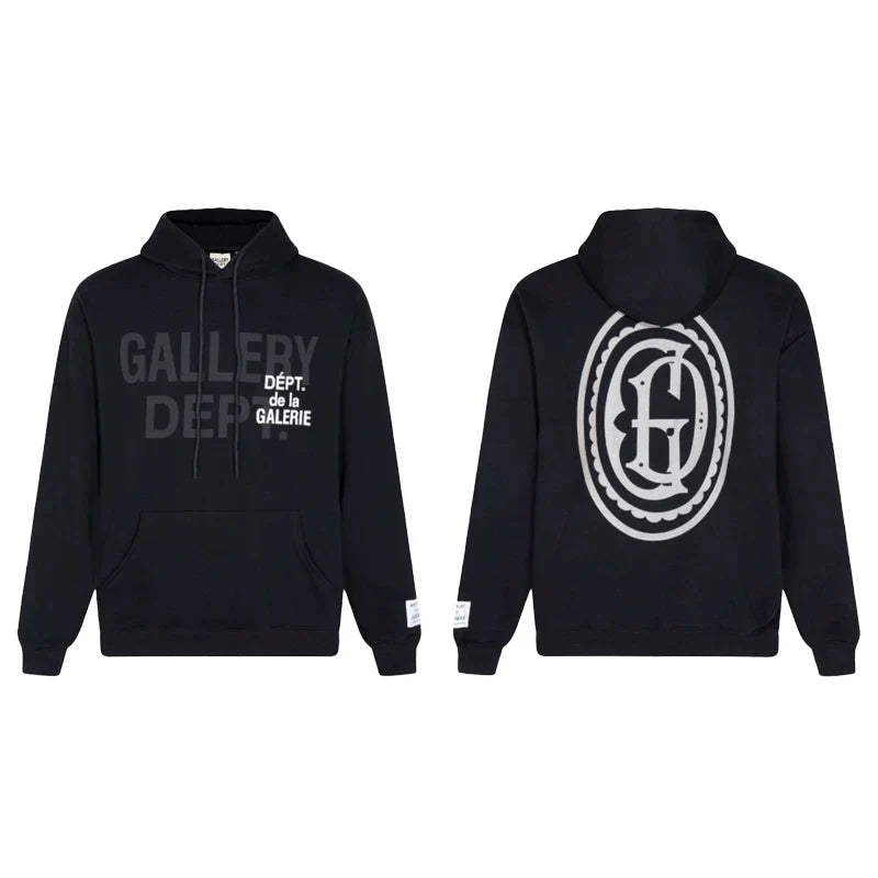 GALLERY DEPT GD MONOGRAM HOODIE BLACK