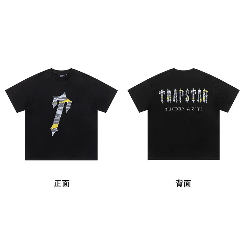 Trapstar short-sleeved T-shirt summer 2025 new letter print men and women casual loose round neck European and American trendy ins (18)