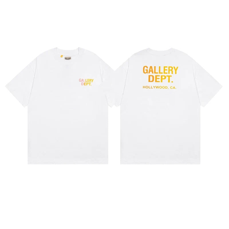 Gallery Dept Gradient Hollywood CA White Short Sleeve Tee