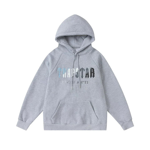 Trapstar niche trendy brand sweatshirt trousers sports leisure suit men and women couple autumn and winter plus velvet letter embroidery (16)