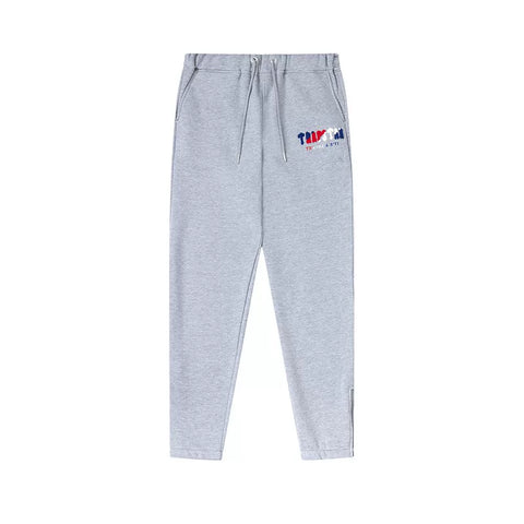 Trapstar autumn and winter casual sports suit hooded sweatshirt pants pullover simple letter drawstring top pants (6)