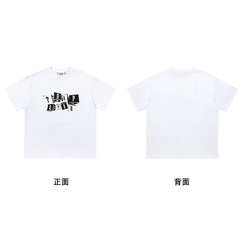 Trapstar short-sleeved T-shirt summer 2025 new letter print men and women casual loose round neck European and American trendy ins (34)