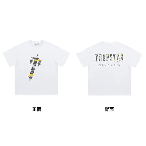 Trapstar short-sleeved T-shirt summer 2025 new letter print men and women casual loose round neck European and American trendy ins (17)