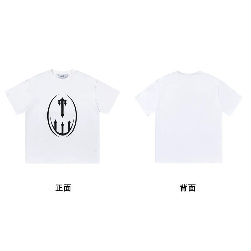 Trapstar short-sleeved T-shirt summer 2025 new letter print men and women casual loose round neck European and American trendy ins (23)