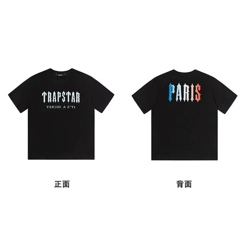 Trapstar short-sleeved T-shirt summer 2025 new letter print men and women casual loose round neck European and American trendy ins (3)