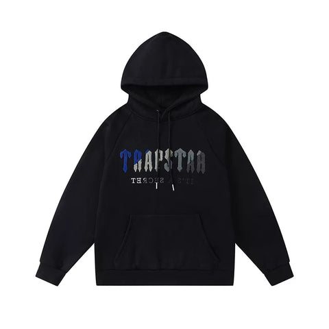 Trapstar autumn and winter casual sports suit hooded sweatshirt pants pullover simple letter drawstring top pants (10)