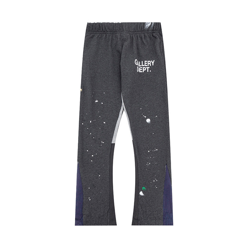 Gallery Dept Paint Splatter Color Block Patchwork Flare Sweatpants