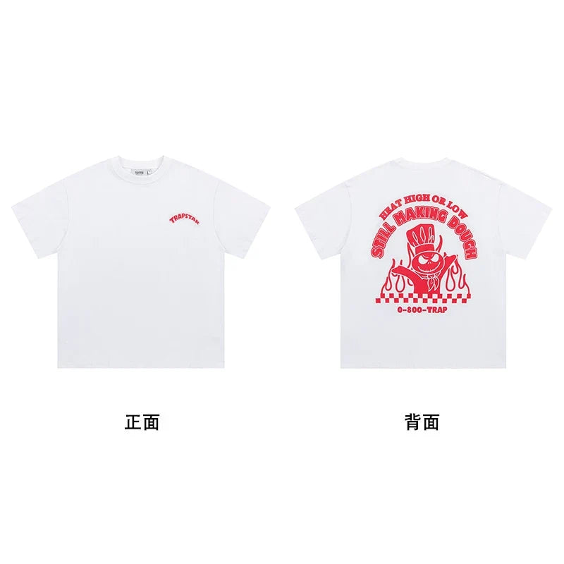 Trapstar short-sleeved T-shirt summer 2025 new letter print men and women casual loose round neck European and American trendy ins (44)