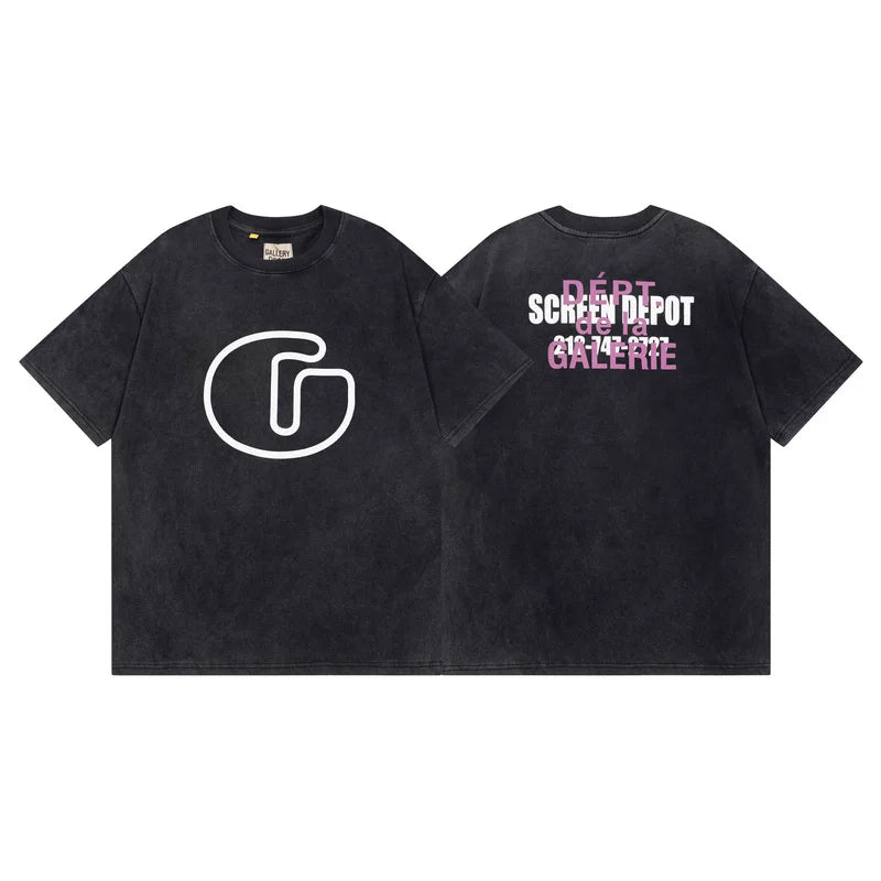 Gallery Dept Screen Depot De La Galerie Outline G Vintage Washed Tee