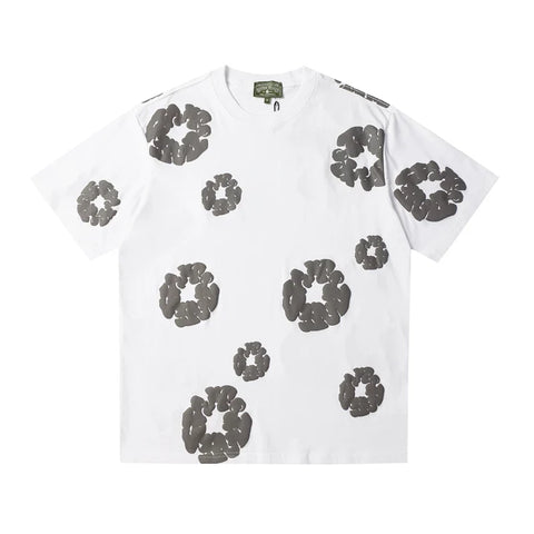 Denim Tears Cotton Wreath White Grey Unisex Short Sleeve T Shirt