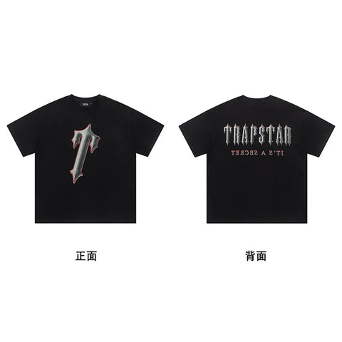 Trapstar short-sleeved T-shirt summer 2025 new letter print men and women casual loose round neck European and American trendy ins (19)