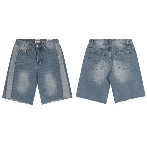 GALLERY DEPT PANELED DENIM JORT SHORTS LIGHT WASH