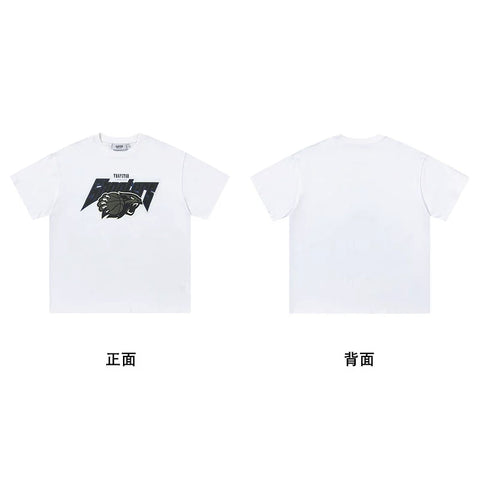 Trapstar short-sleeved T-shirt summer 2025 new letter print men and women casual loose round neck European and American trendy ins (31)