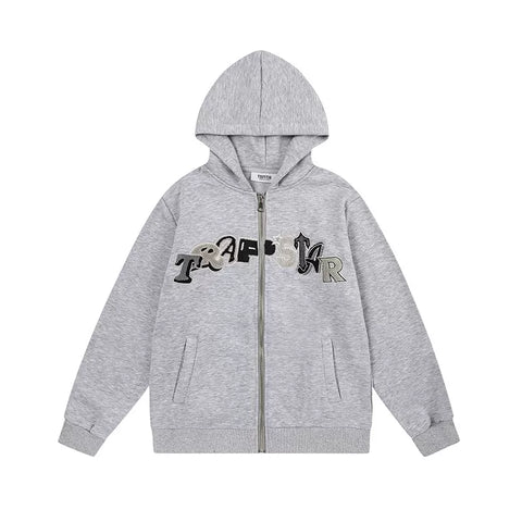 Trapstar autumn and winter casual sports suit hooded sweatshirt pants pullover simple letter drawstring top pants (47)