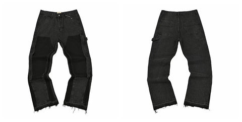 Gallery Dept Full‑Panel Patchwork Black Carpenter Jeans