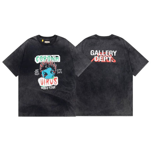 Gallery Dept Virus World Tour Vintage Washed Short Sleeve Tee