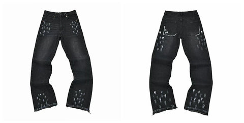 Gallery Dept Black Paint Splatter Denim Jeans