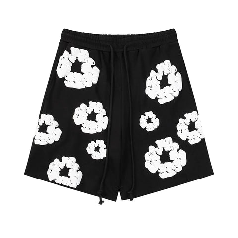 Denim Tears Cotton Wreath Black Unisex Sweat Shorts