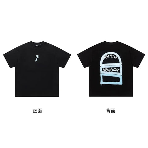 Trapstar short-sleeved T-shirt summer 2025 new letter print men and women casual loose round neck European and American trendy ins (27)