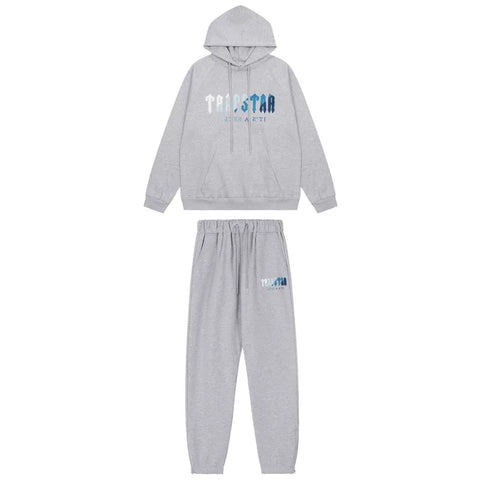 American tide trapstar blue gray tiger head gradient towel embroidered men's and female couple sweater trousers casual set (21)
