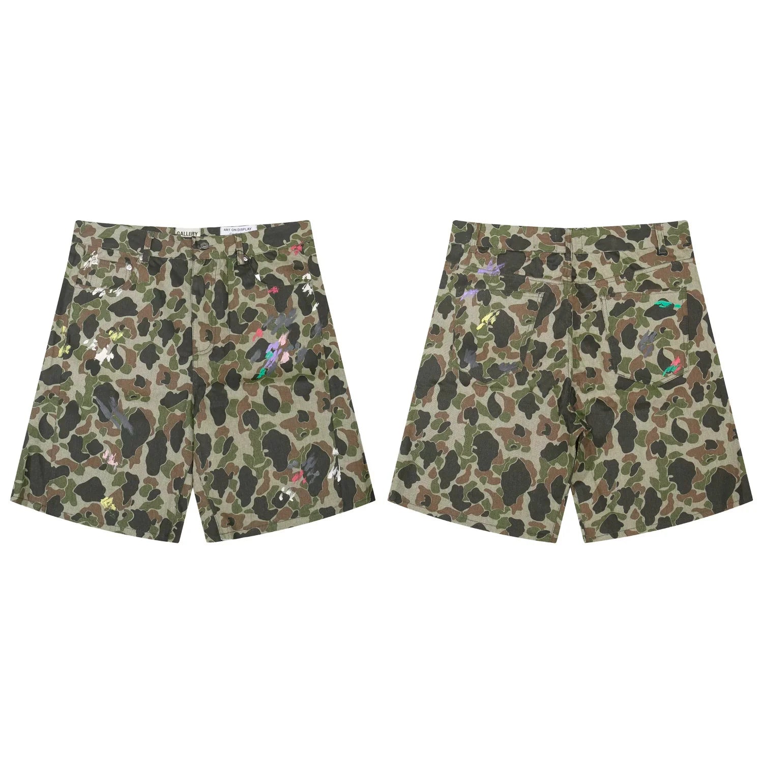 GALLERY DEPT CAMO PAINT SPLATTER CARGO SHORTS
