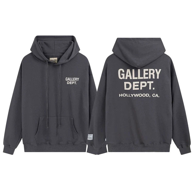GALLERY DEPT HOLLYWOOD CA LOGO HOODIE BLACK